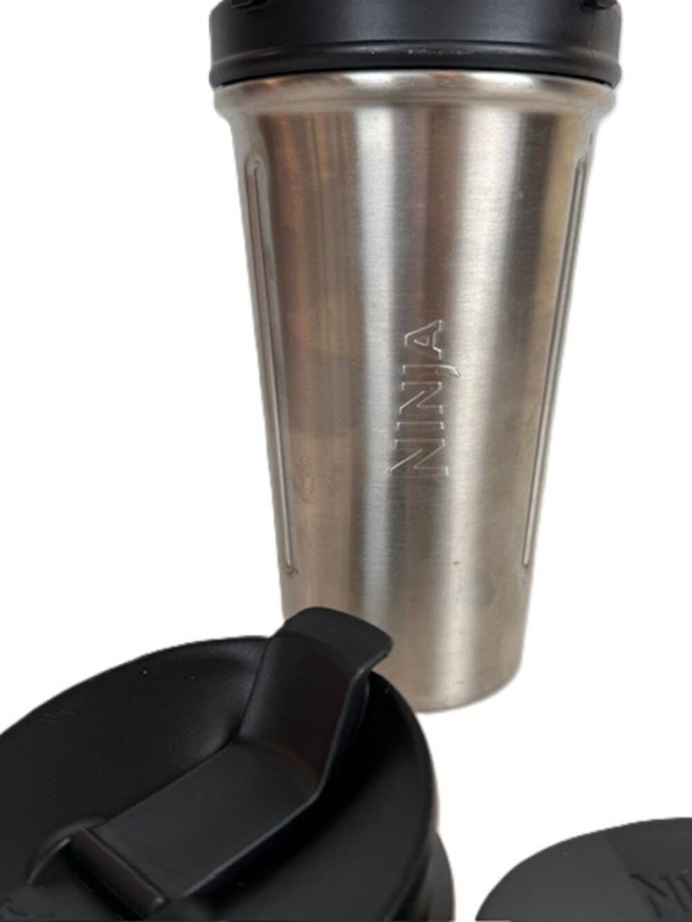 Nutri Ninja Cup Stainless Steel 650 ml with (3) Sip & Seal Lids - Picture 4 of 6